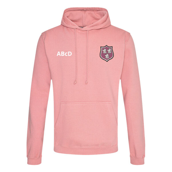 Saintfield High School Leavers Hoodie - Dusty Pink Thumbnail